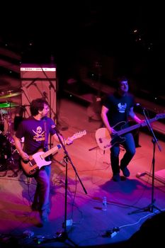 EL PUERTO DE SANTA MARIA, SPAIN - APR 24: Concert of the group of Indie Pop, Champagne on Apr 24, 2009, on the discotheque Mucho Teatro on El Puerto de Santa Maria, Cadiz, Spain