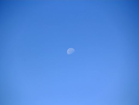 Beautiful image with blue sky and Moon