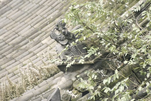 downtown of Xian, overlooking the rooftops