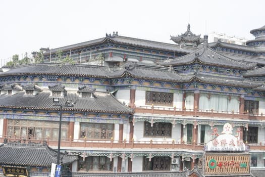 downtown of Xian, overlooking the rooftops