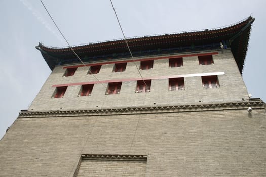 downtown of Xian, Drawbridge and ramparts