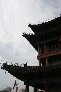 downtown of Xian, South gate and ramparts