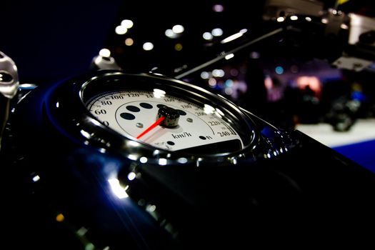 Motorcycle Control Panel on the black background