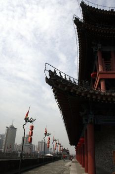 downtown of Xian, South gate and ramparts