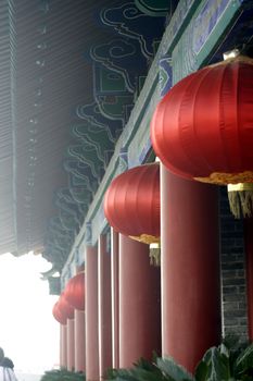 downtown of Xian, Lanterns at the southern gate building