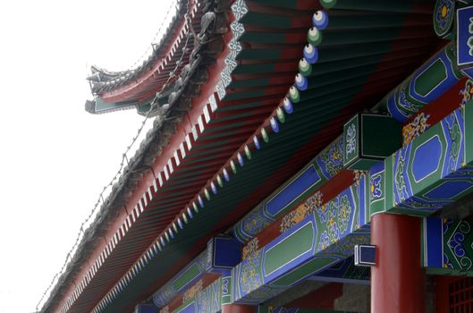 downtown of Xian, Detail of a Chinese house