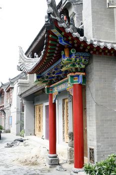 downtown of Xian, Chinese Gate in the Old Town