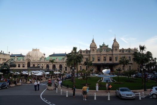 October, 1st, 2009 - Monte Carlo district, Monaco - A view of the facade of the famous casino Monte Carlo which is known for its high rollers and celebrities.