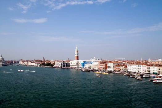 September 25th, 2009 - Venice, Italy - The Piazza San Marcos known its famous bell tower and Basilica