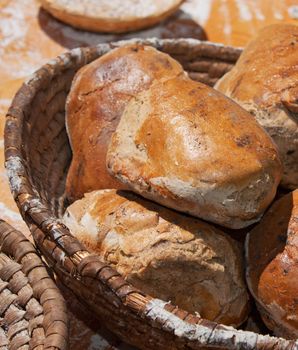 Traditional Czech bread made in medieval oven, with caraway