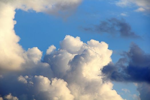 Beautiful picture with summer blue cloudiness sky