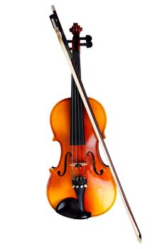 Violin isolated on white background.