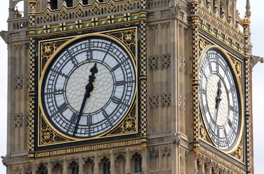 detail of the clocks of Big Ben