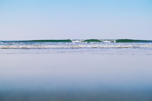 Soft wave on the surface of the sea