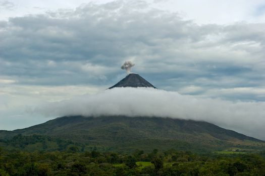 Amazing view over the active Arenal Volcano in Costa Rica.