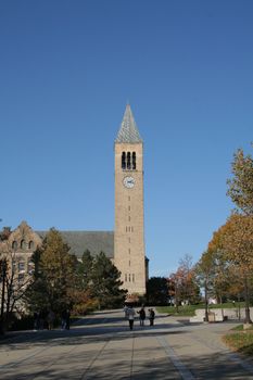 McGraw Clock Tower at Cornell University, autumn, daylight, Ithaca, New York