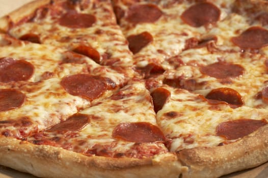 a close up picture of a pizza