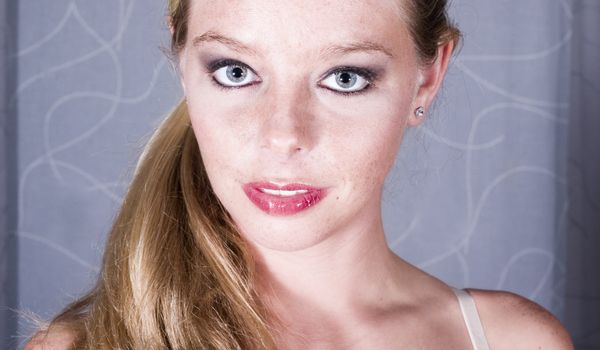 Studio portrait of a beautyfull blond model 