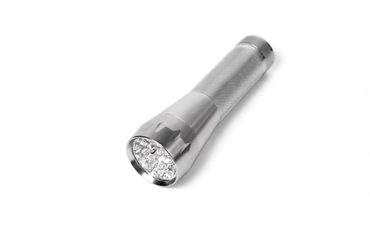 Steel flash light isolated