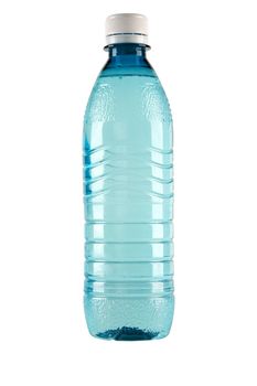 Small bottle of water isolated on white background 