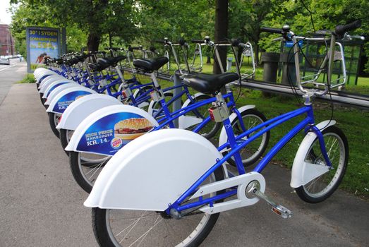 City bicycles in Oslo, Norway.