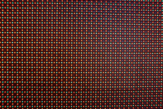 Close-up of the Matrix of a Screen made of multiple LEDs....