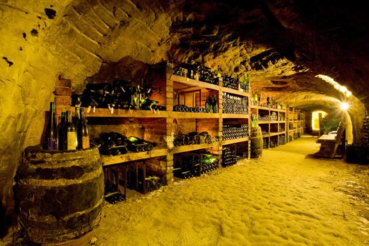 wine cellar, Bily sklep rodiny Adamkovy, Chvalovice, Czech Republic