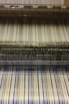 close up of textile machine