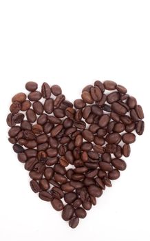 coffe in a heart shape