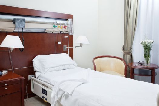 Neat and tidy hospital room