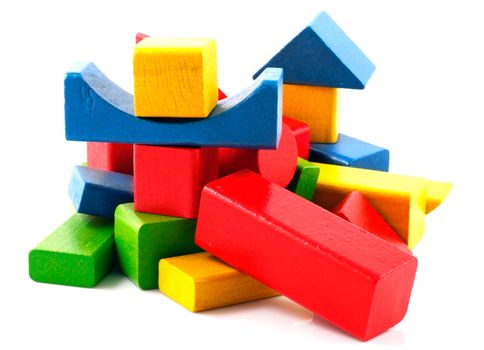 Wooden building blocks