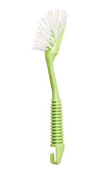 Green brush isolated on white background