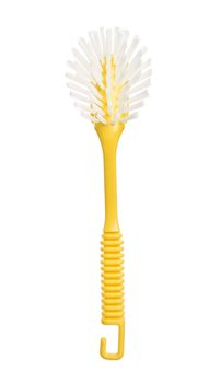 Yellow brush isolated on white background