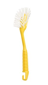 Yellow brush isolated on white background