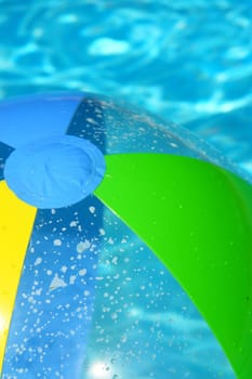 beach ball in the pool fresh water