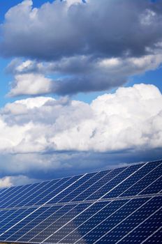 solar collector energy plant outside against sky