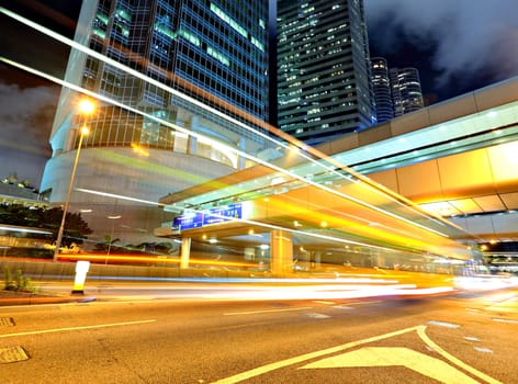 traffic in city at night