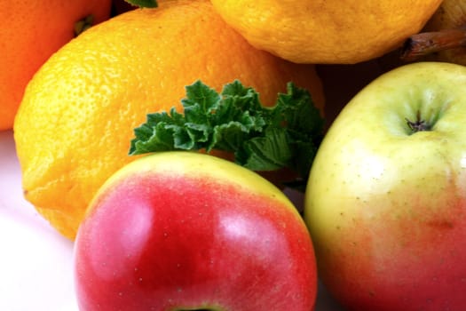 Colorful fresh group of fruits