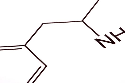 Chemical formula on white background