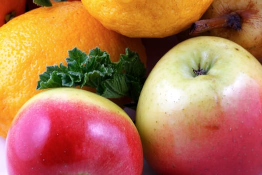 Colorful fresh group of fruits