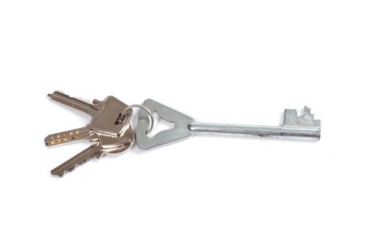 keys to apartment, photo on the white background