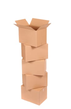 cardboard box, photo on the white background