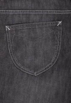 Pocket on black jeans texture colored photo