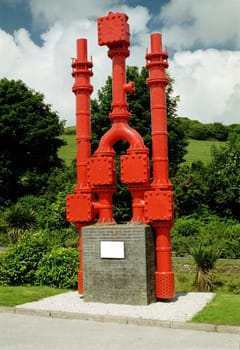 A Plunger Pump used in the processing of China Clay taken at Wheal Martyn,Cornwall
