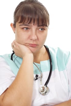 woman - medical, photo on the white background