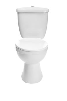 toilet bowl, photo on the white background