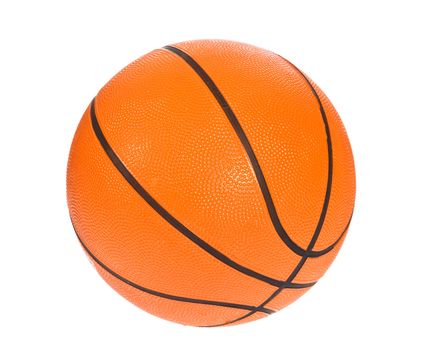 Orange basket ball, photo on the white background