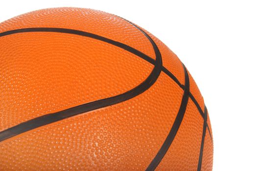 Orange basket ball, photo on the white background
