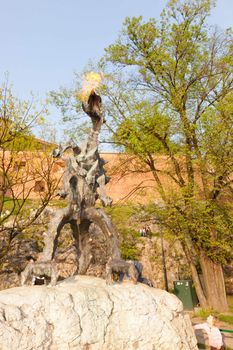 Wawel Dragon is a famous dragon in Polish folklore. He laired in a cave at the foot of Wawel Hill on the bank of the Vistula River.