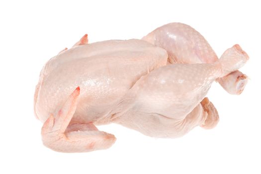 raw chicken, photo on the white background